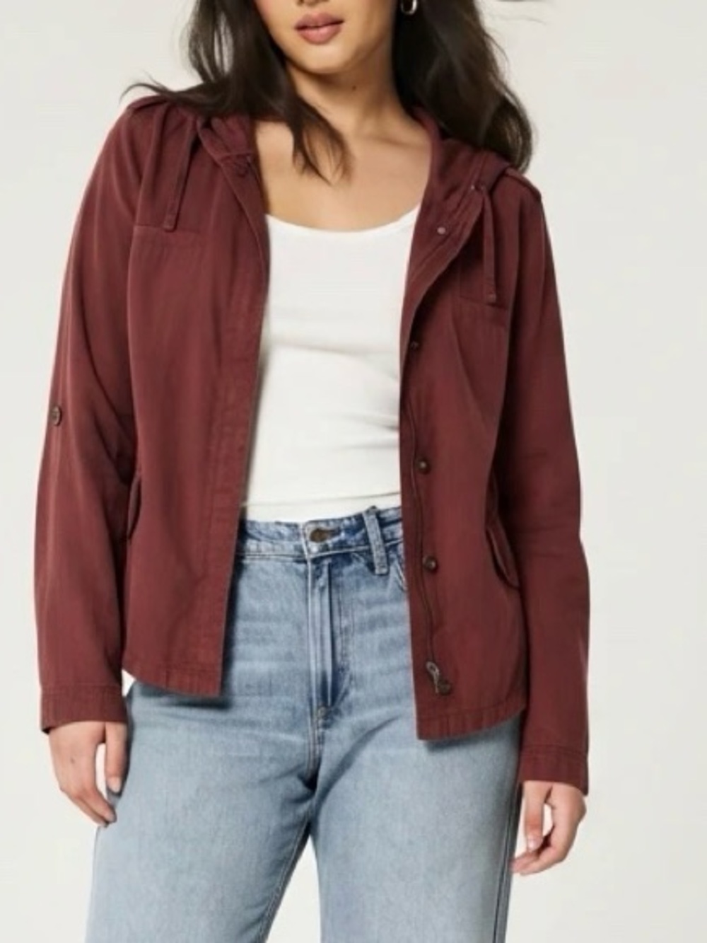 Pacsun LA Hearts Maroon Utility Jacket